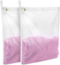 2 Pack Delicates Laundry Bags, Fine Mesh Wash Bag with Hanging Loop | Large for Lingerie, Shirts, Sweaters, Underwear, Bra, Silk, Socks