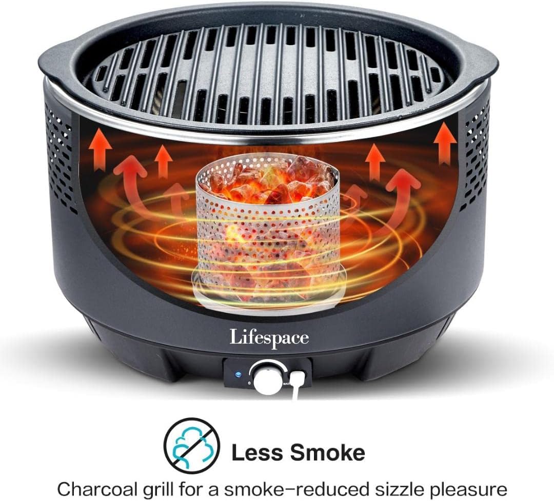 Portable Lightweight Charcoal Grill with FREE Dome Lid & Carry Bag