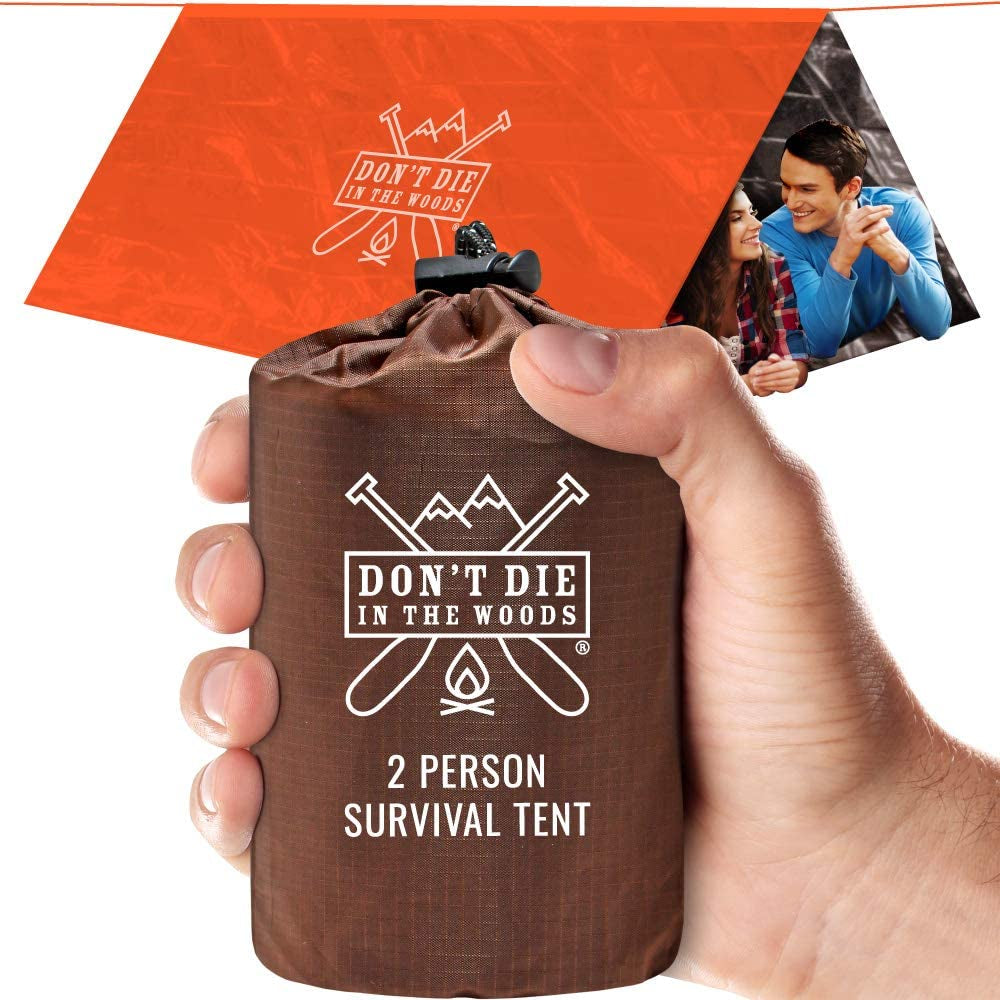 - Emergency Tent - Made with Extra-Thick Space Blanket Thermal Mylar - Survival Shelter Tube Tent - One of the 10 Essentials for Hiking, Camping, First Aid Kits