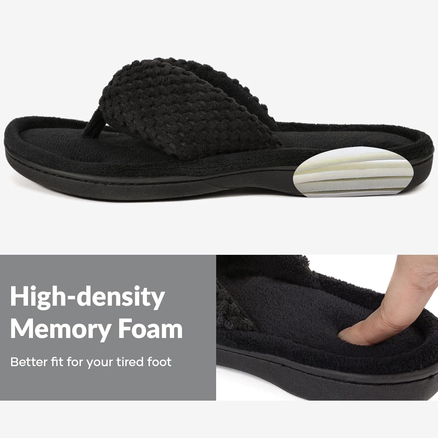 Women'S Popcorn Flip Flop House Slipper with Memory Foam, Gift for Women Mom